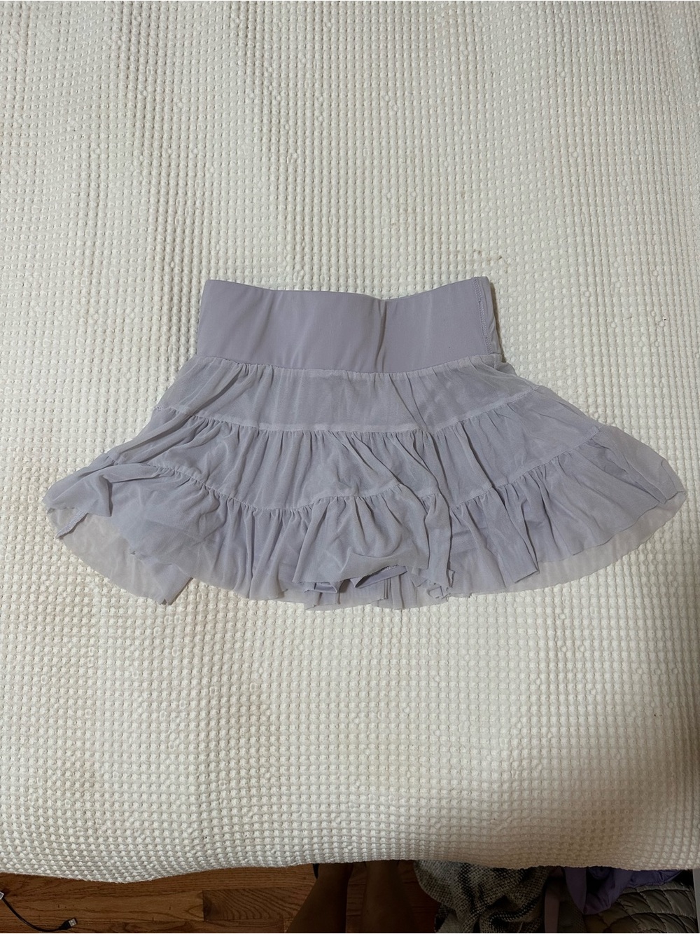 Light Purple Ruffled Mini Skirt